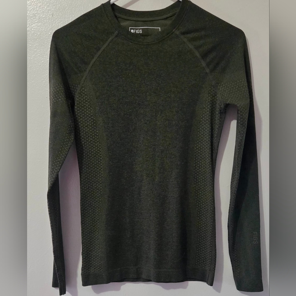 FIGS x Team USA Salta Seamless Longsleeve Top Sz XS Moss